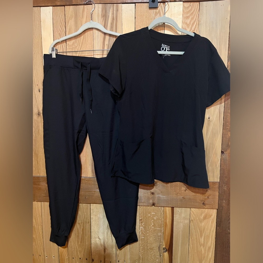 Large black scrubs